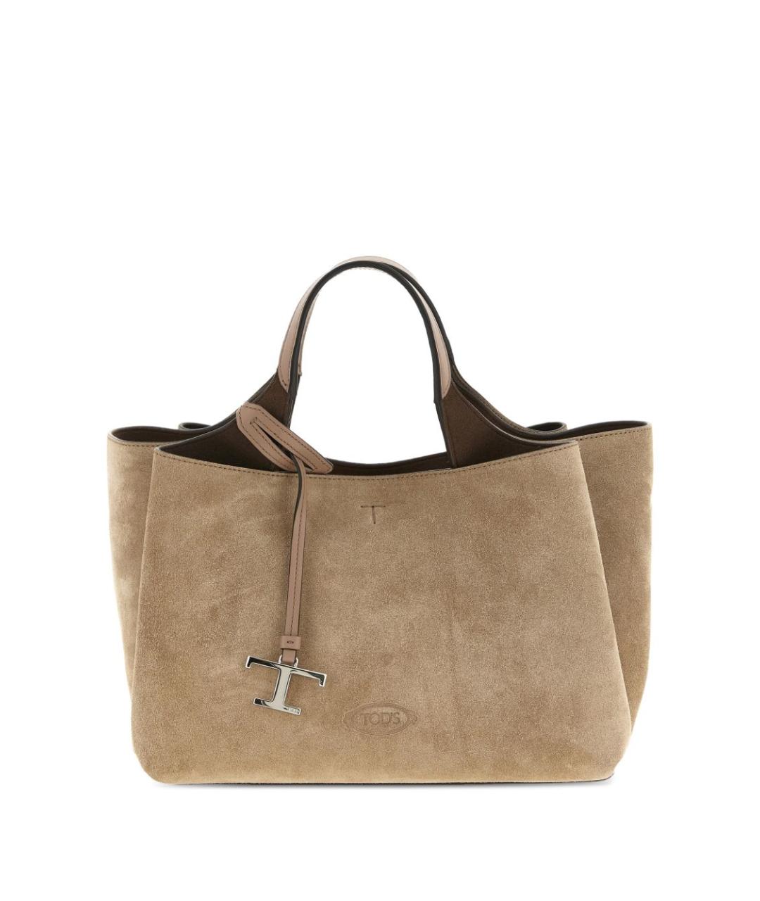 TOD'S Коричневая кожаная сумка тоут, фото 1