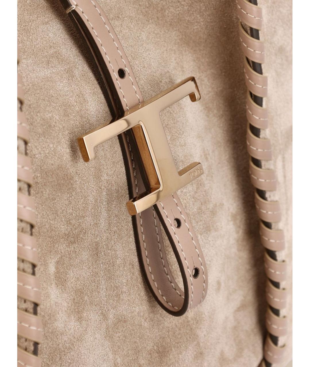 TOD'S Коричневая кожаная сумка тоут, фото 4