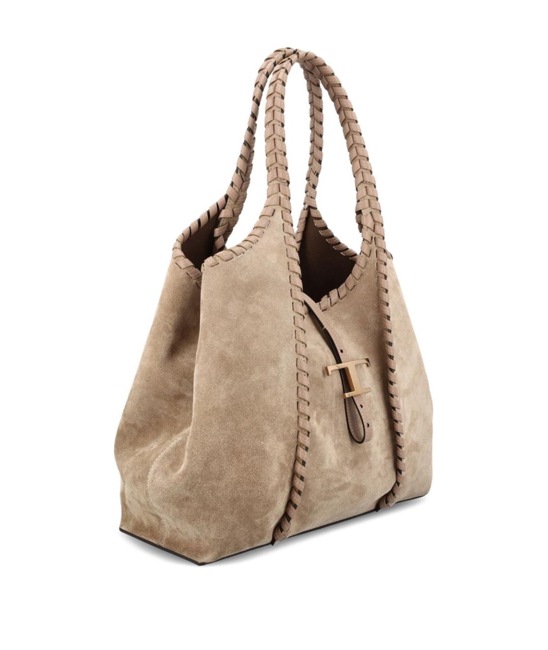 TOD'S Коричневая кожаная сумка тоут, фото 2