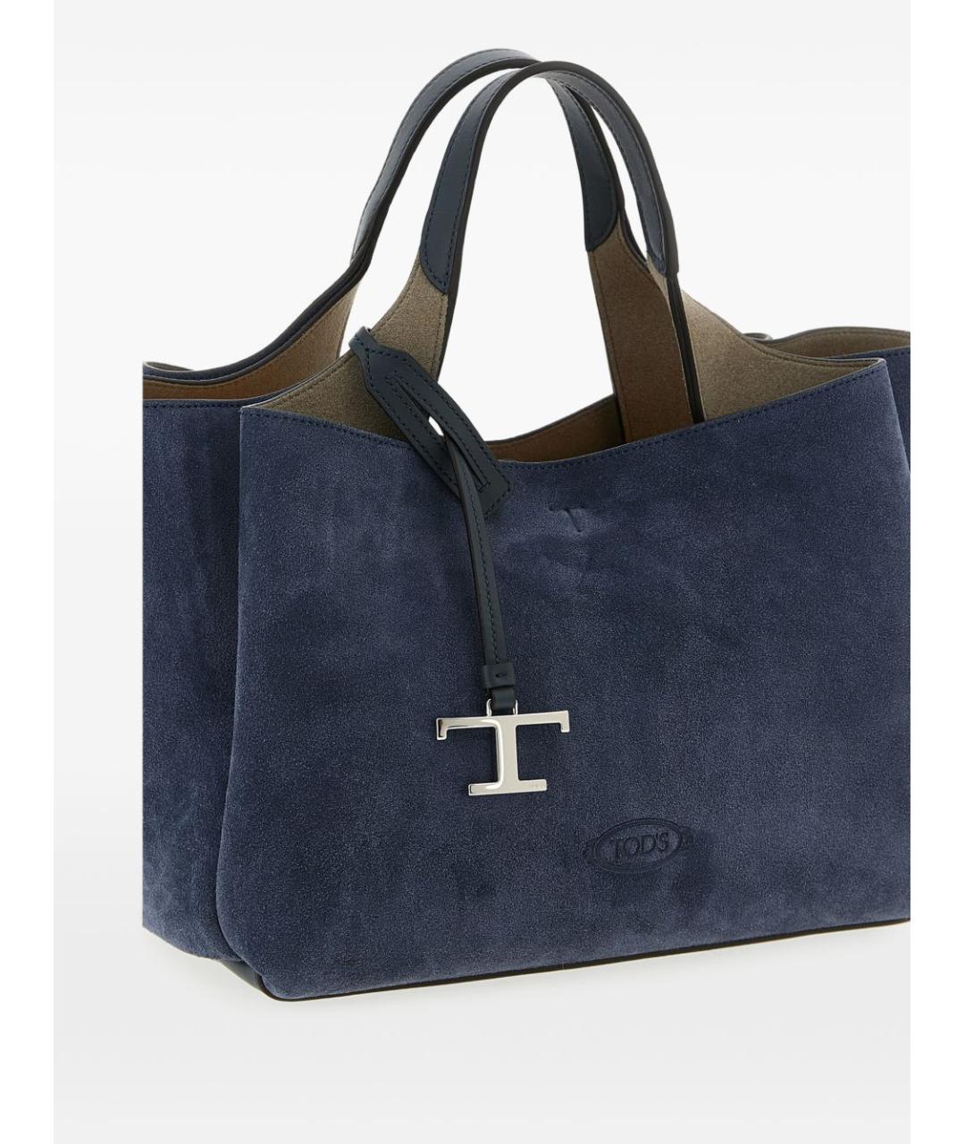 TOD'S Синяя кожаная сумка тоут, фото 4