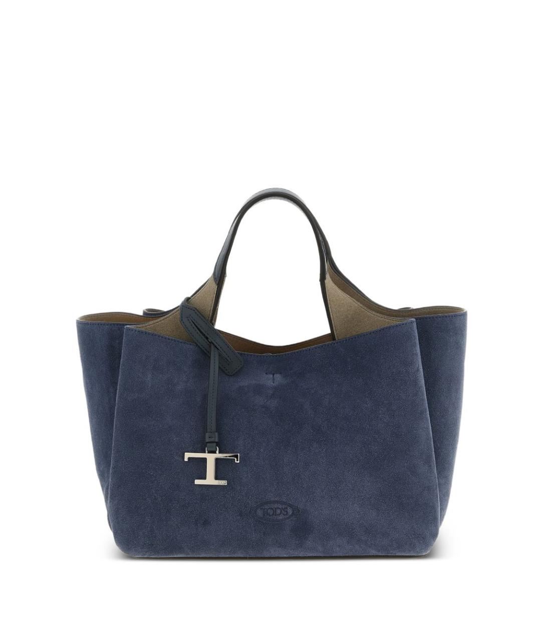 TOD'S Синяя кожаная сумка тоут, фото 1
