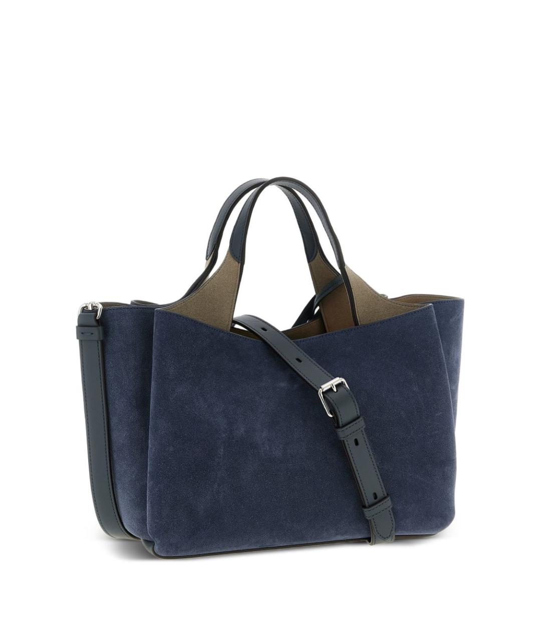 TOD'S Синяя кожаная сумка тоут, фото 3