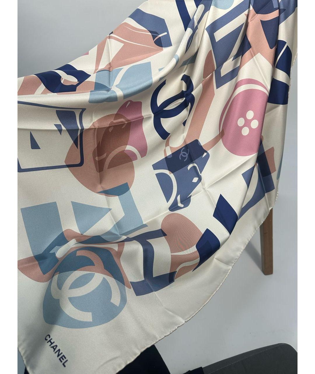 CHANEL Мульти шелковый платок, фото 7
