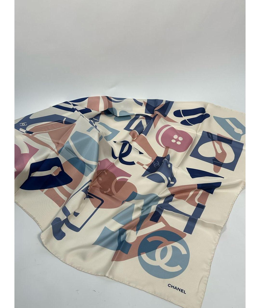 CHANEL Мульти шелковый платок, фото 4