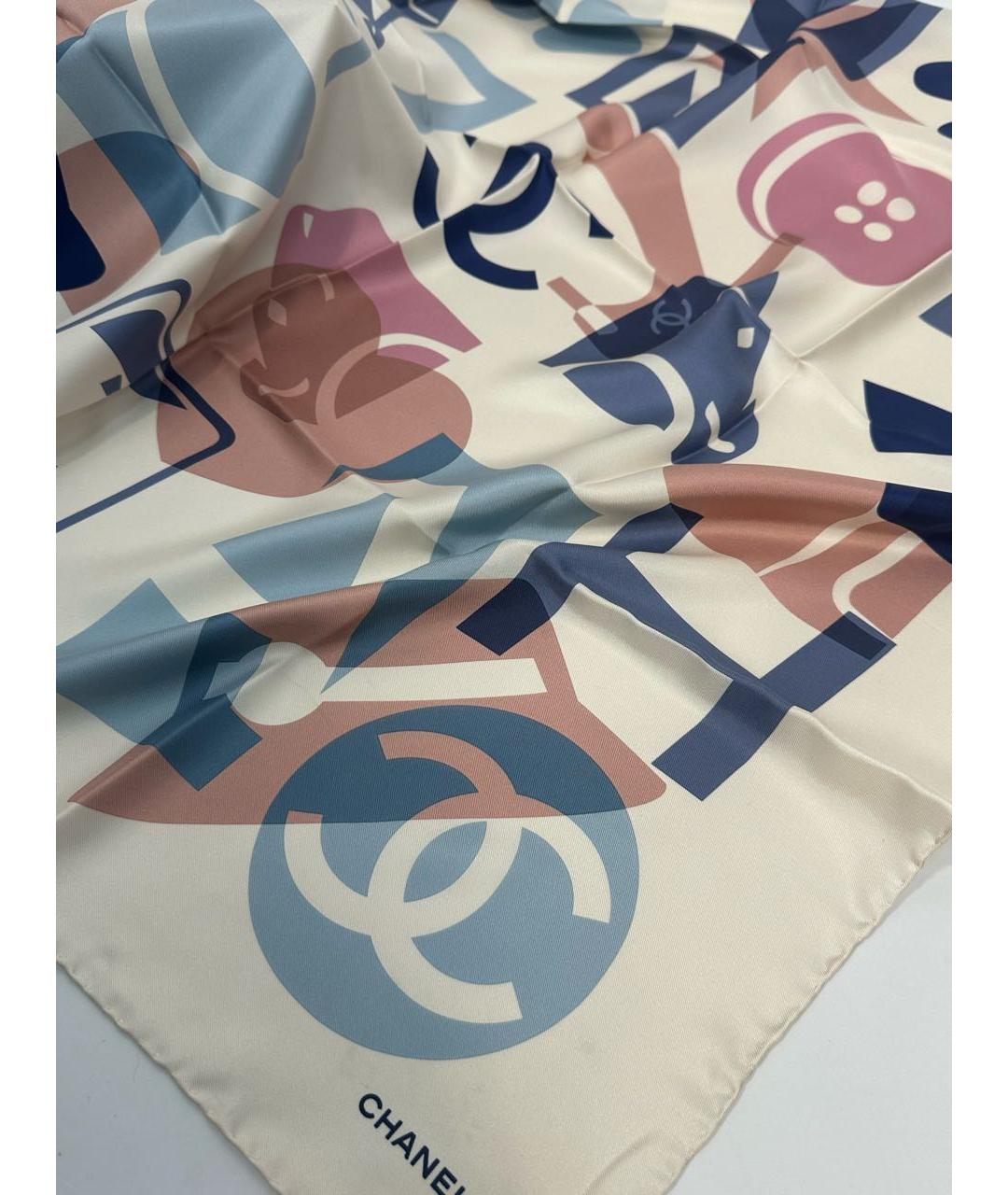 CHANEL Мульти шелковый платок, фото 5