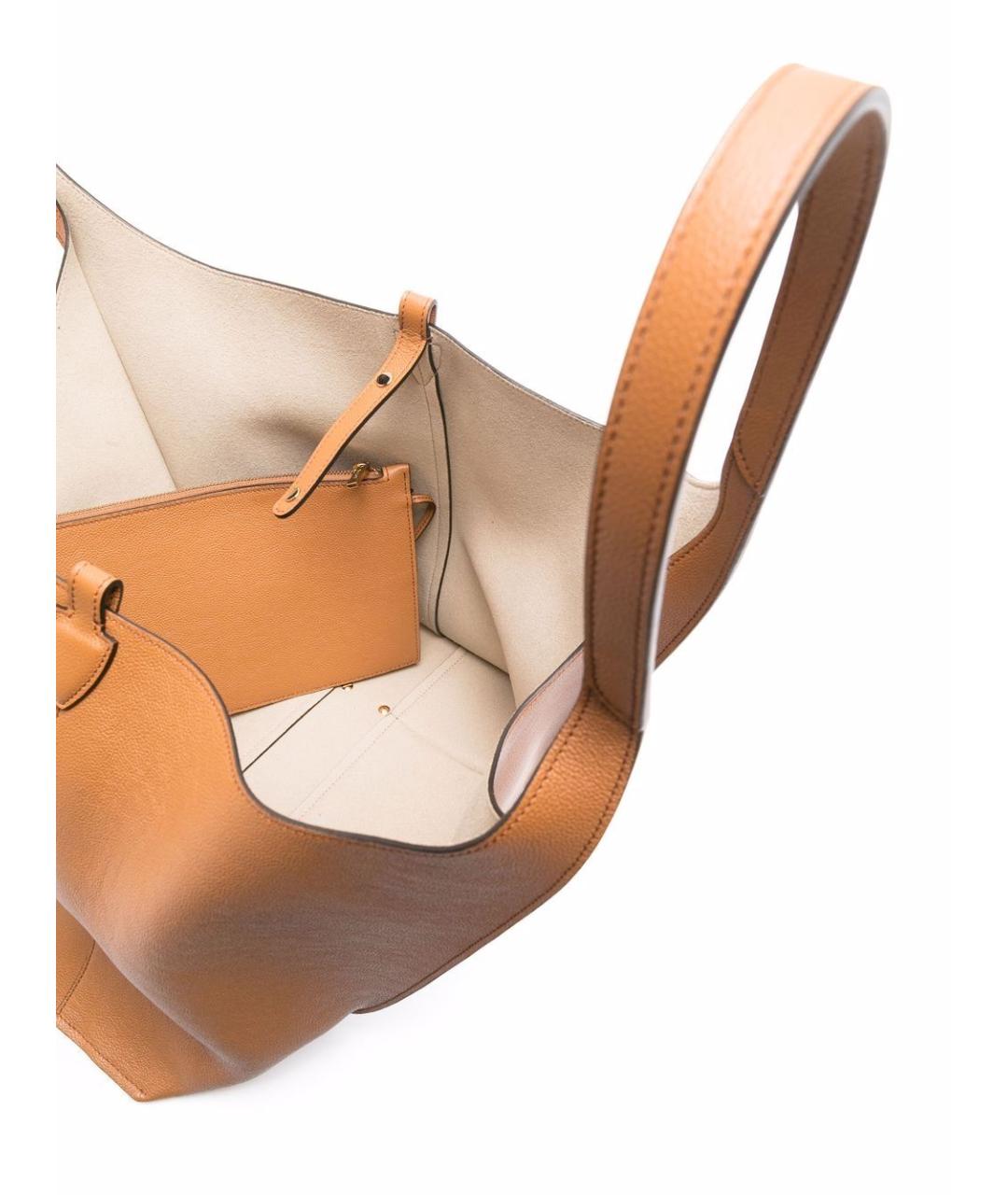 TOD'S Коричневая кожаная сумка тоут, фото 3