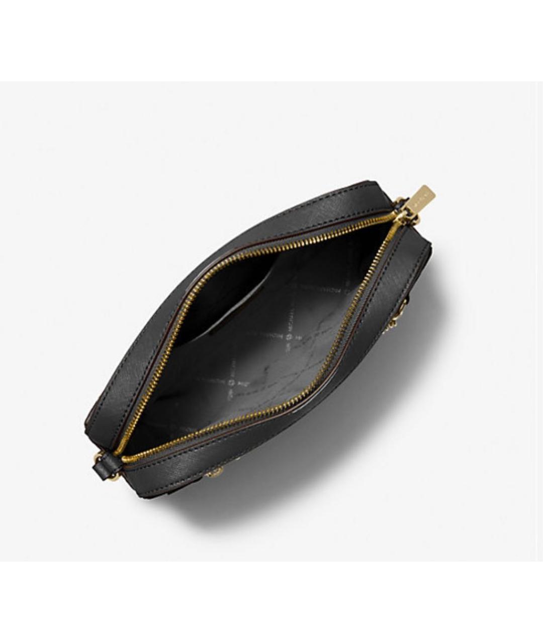 MICHAEL MICHAEL KORS Черная кожаная сумка через плечо, фото 3