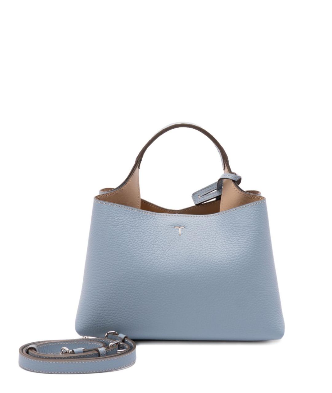 TOD'S Голубая кожаная сумка тоут, фото 5