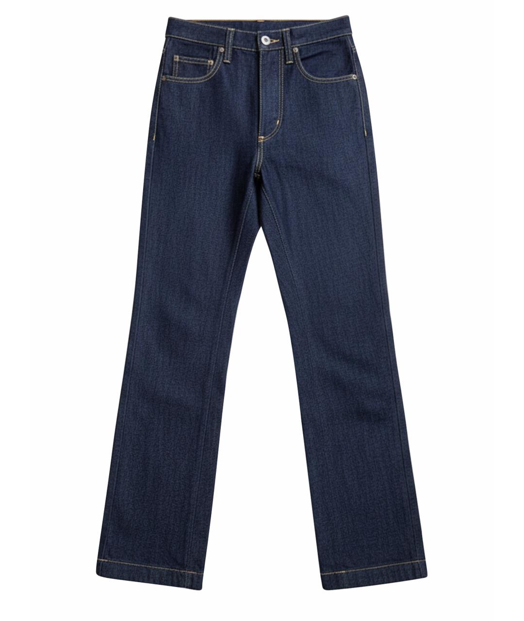 LOUIS VUITTON Темно-синие хлопко-эластановые прямые джинсы, фото 1
