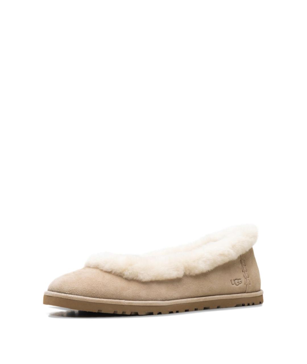 UGG AUSTRALIA Бежевые замшевые балетки, фото 4