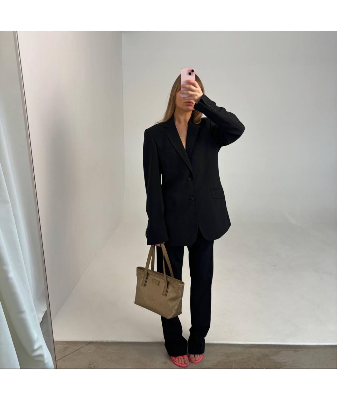 GUCCI Золотая кожаная сумка тоут, фото 6