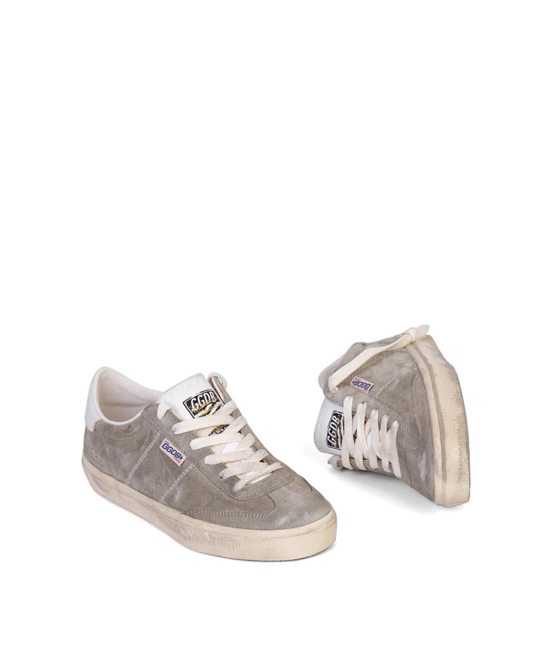 GOLDEN GOOSE DELUXE BRAND Бежевые кожаные низкие кроссовки / кеды, фото 3