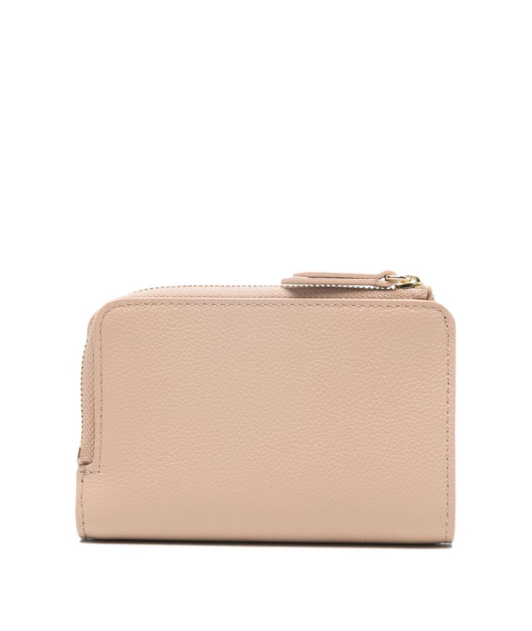 EMPORIO ARMANI Бежевый кожаный кошелек, фото 3