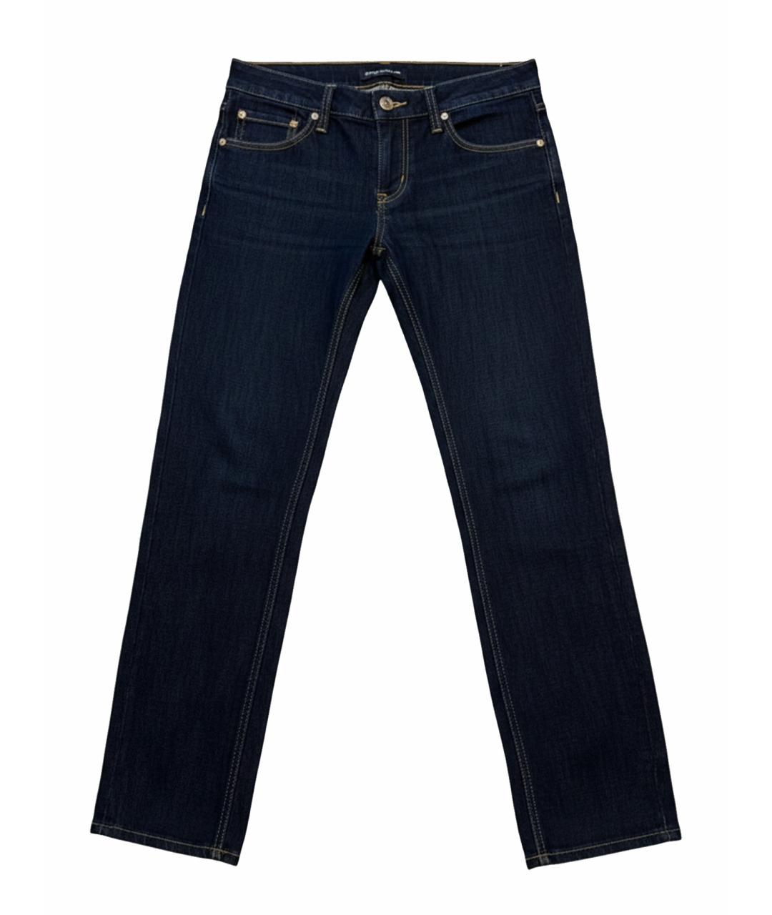 DOLCE&GABBANA Темно-синие хлопковые прямые джинсы, фото 1
