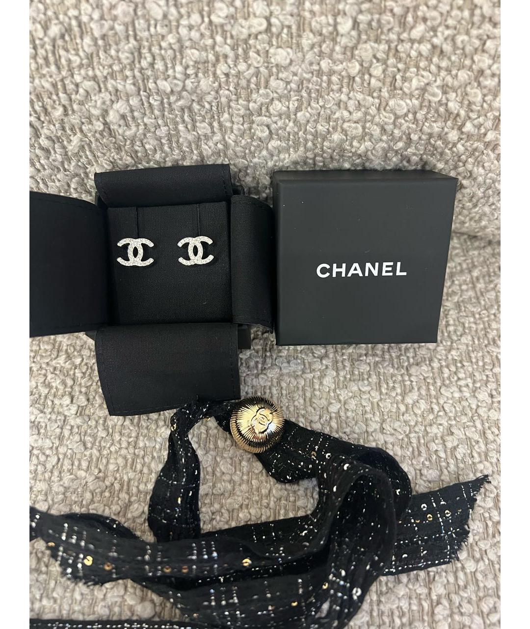 CHANEL Серебряные металлические серьги, фото 4