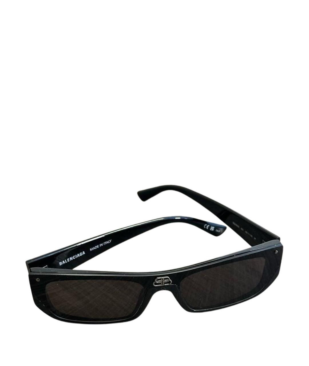 BALENCIAGA Черные пластиковые солнцезащитные очки, фото 1