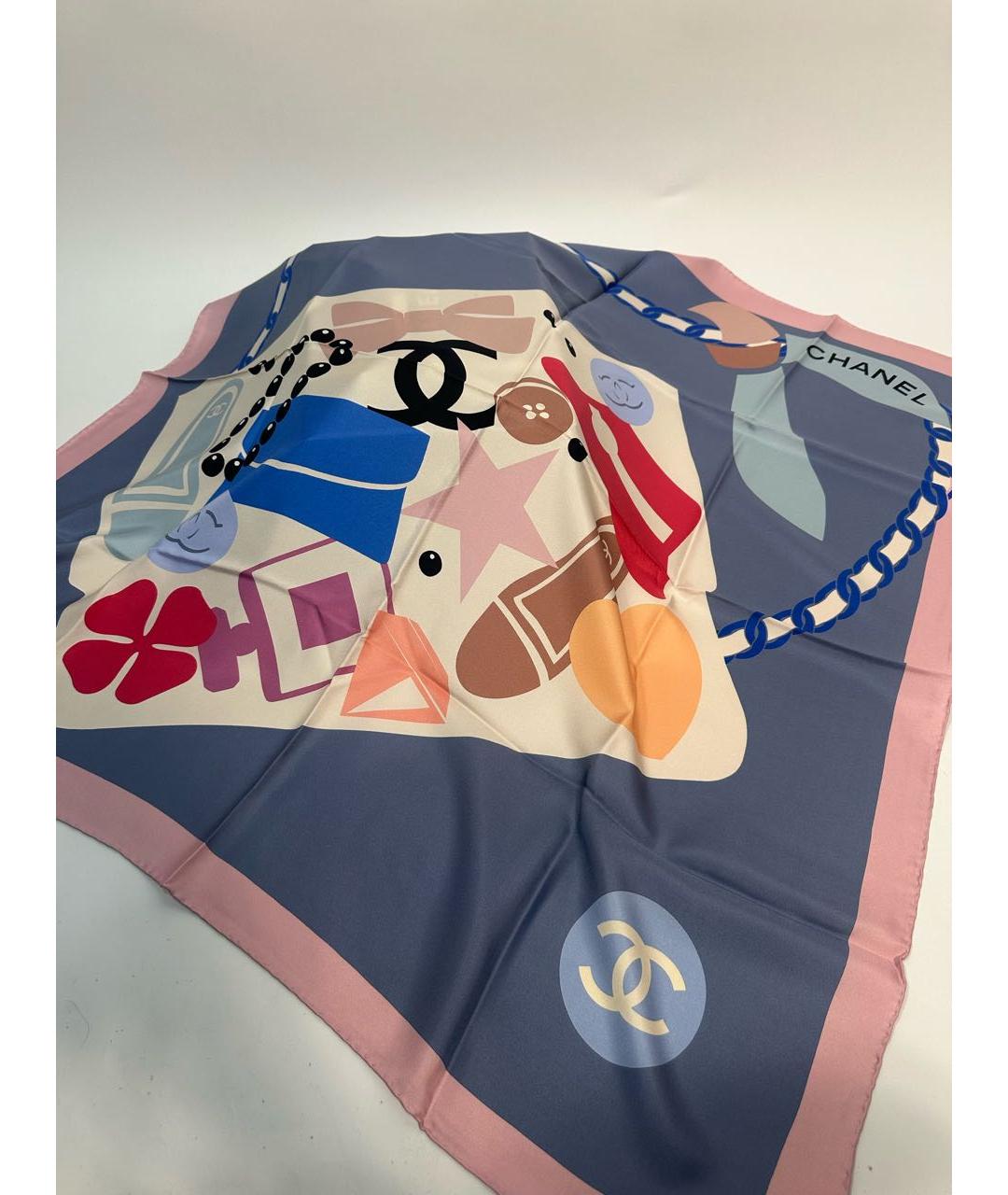 CHANEL Мульти шелковый платок, фото 4