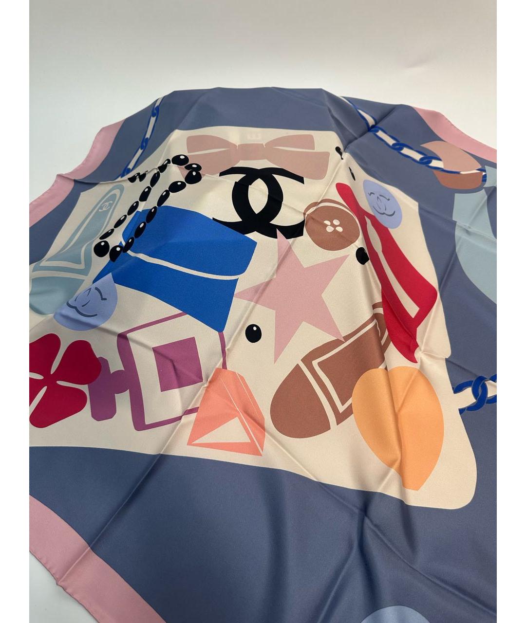 CHANEL Мульти шелковый платок, фото 5