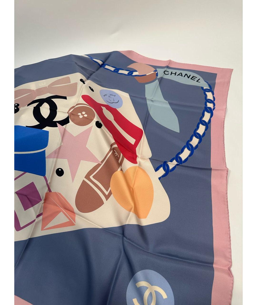 CHANEL Мульти шелковый платок, фото 6