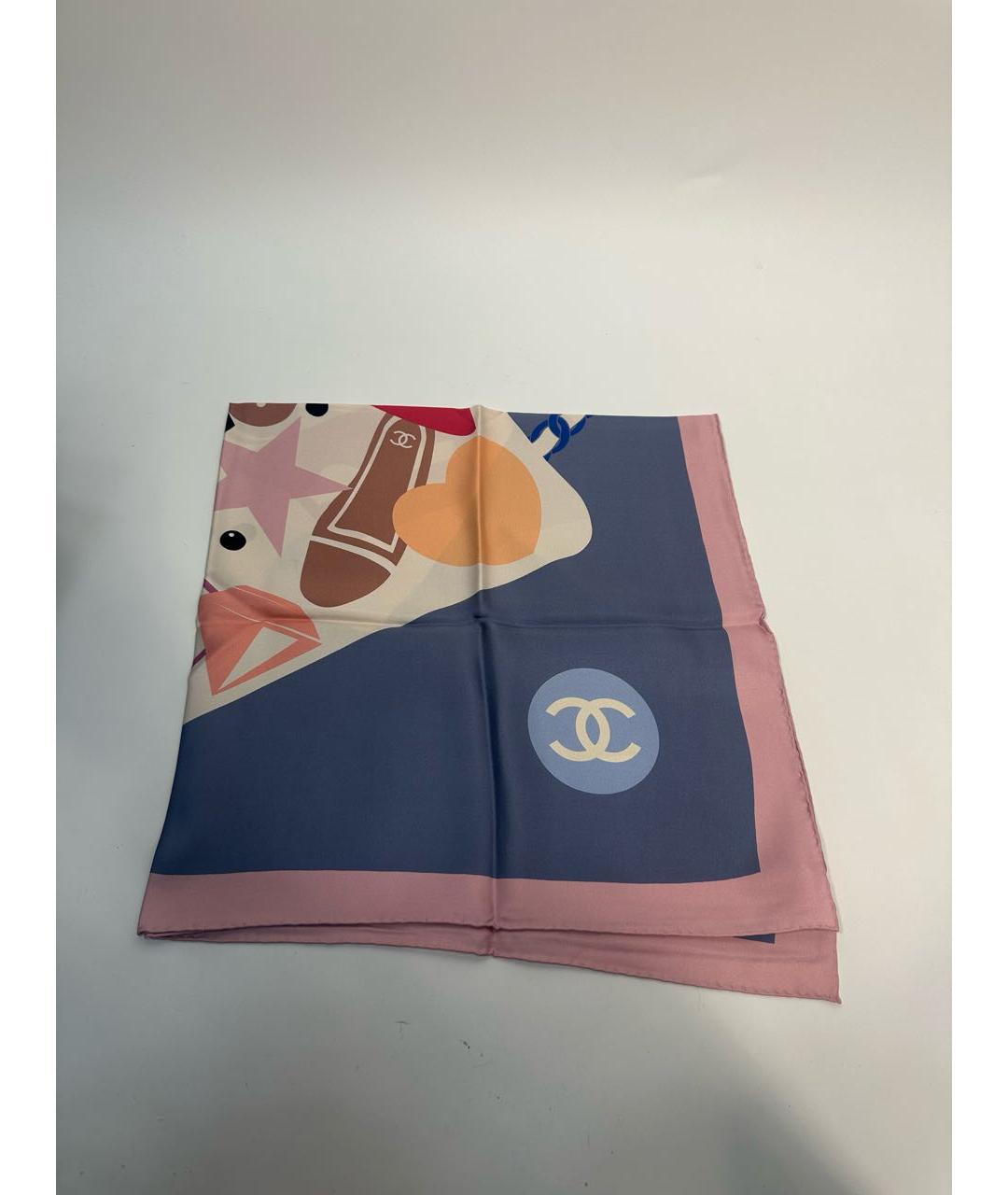 CHANEL Мульти шелковый платок, фото 8