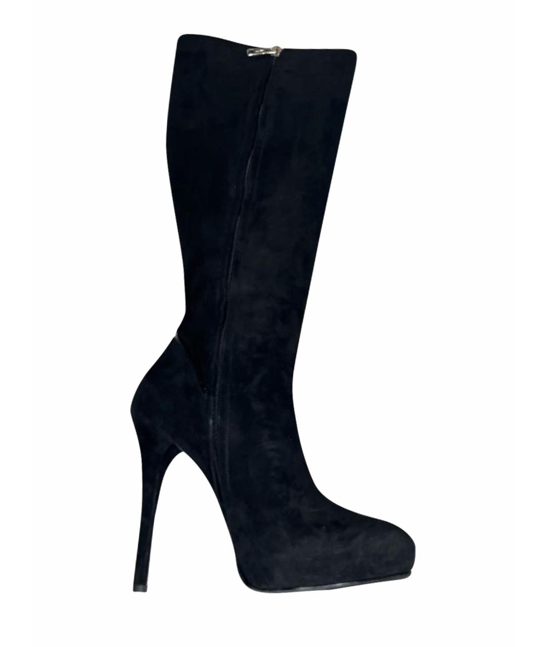 POLO RALPH LAUREN Черные замшевые полусапоги, фото 1