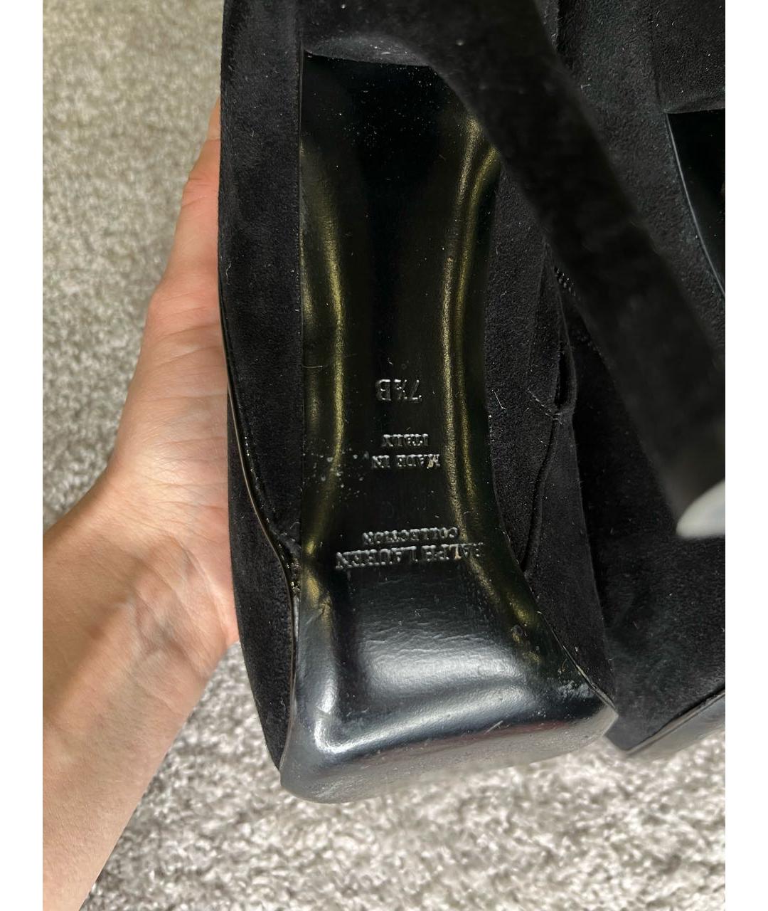 POLO RALPH LAUREN Черные замшевые полусапоги, фото 5