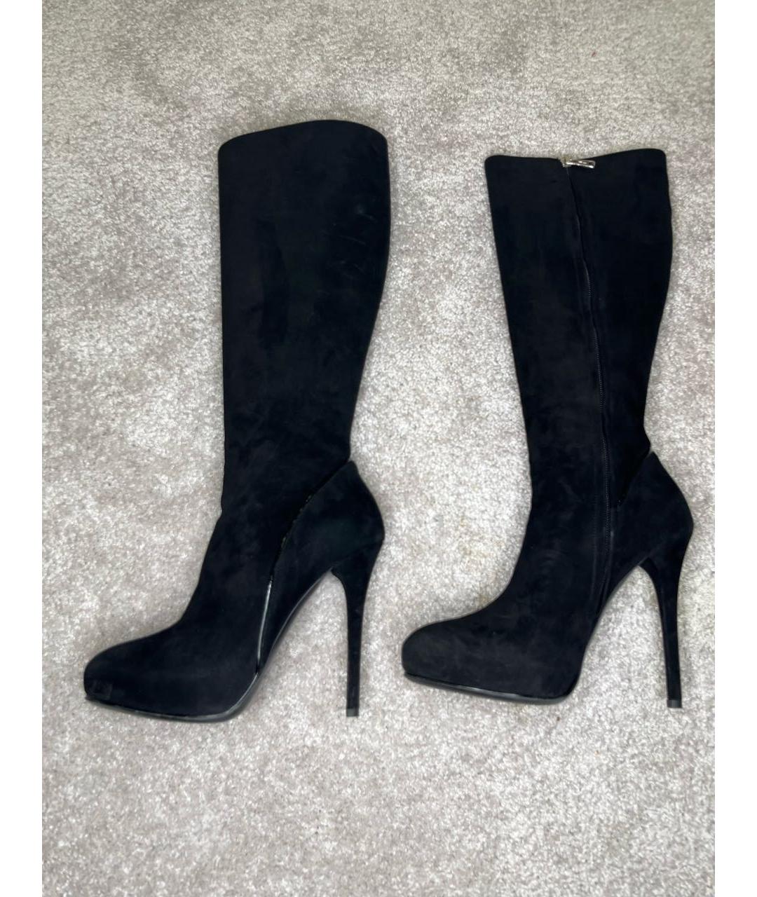 POLO RALPH LAUREN Черные замшевые полусапоги, фото 9