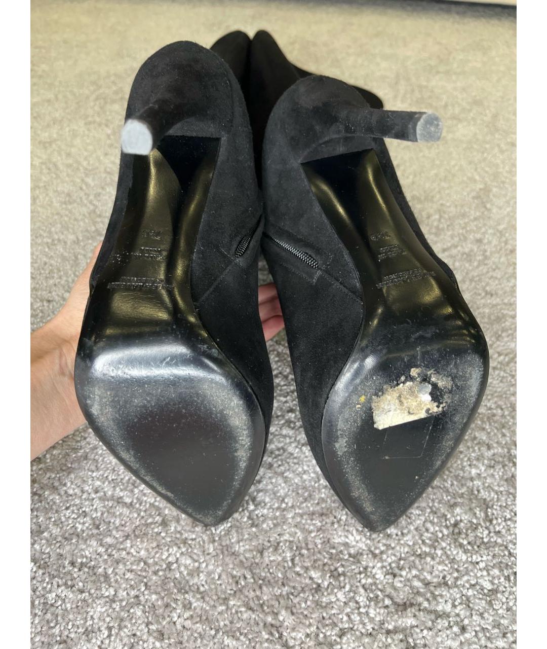 POLO RALPH LAUREN Черные замшевые полусапоги, фото 4