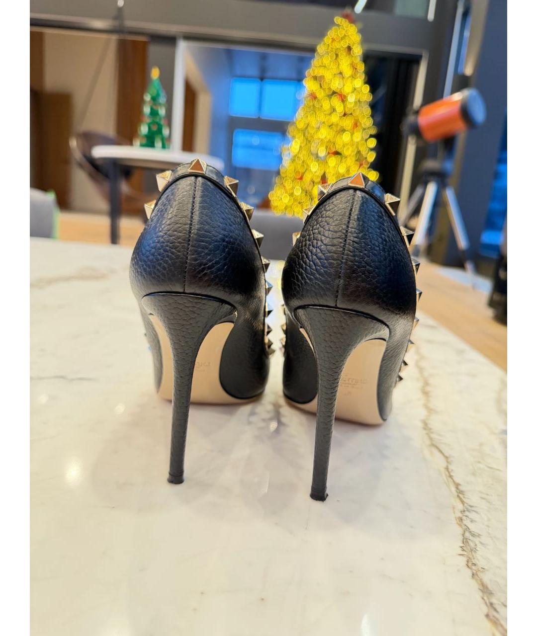 VALENTINO Черные кожаные туфли, фото 4