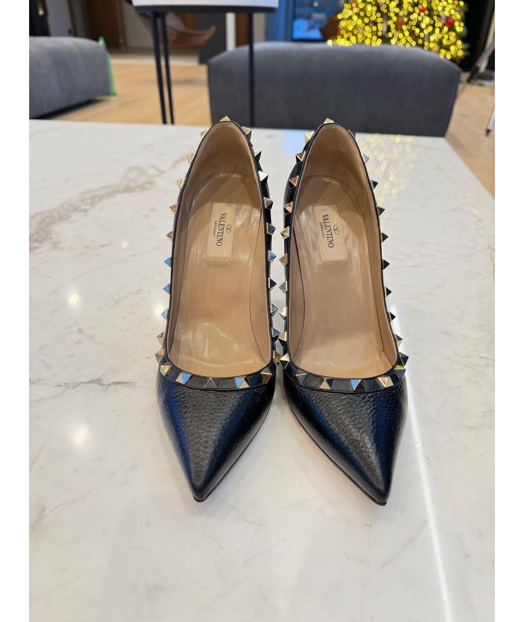 VALENTINO Черные кожаные туфли, фото 2