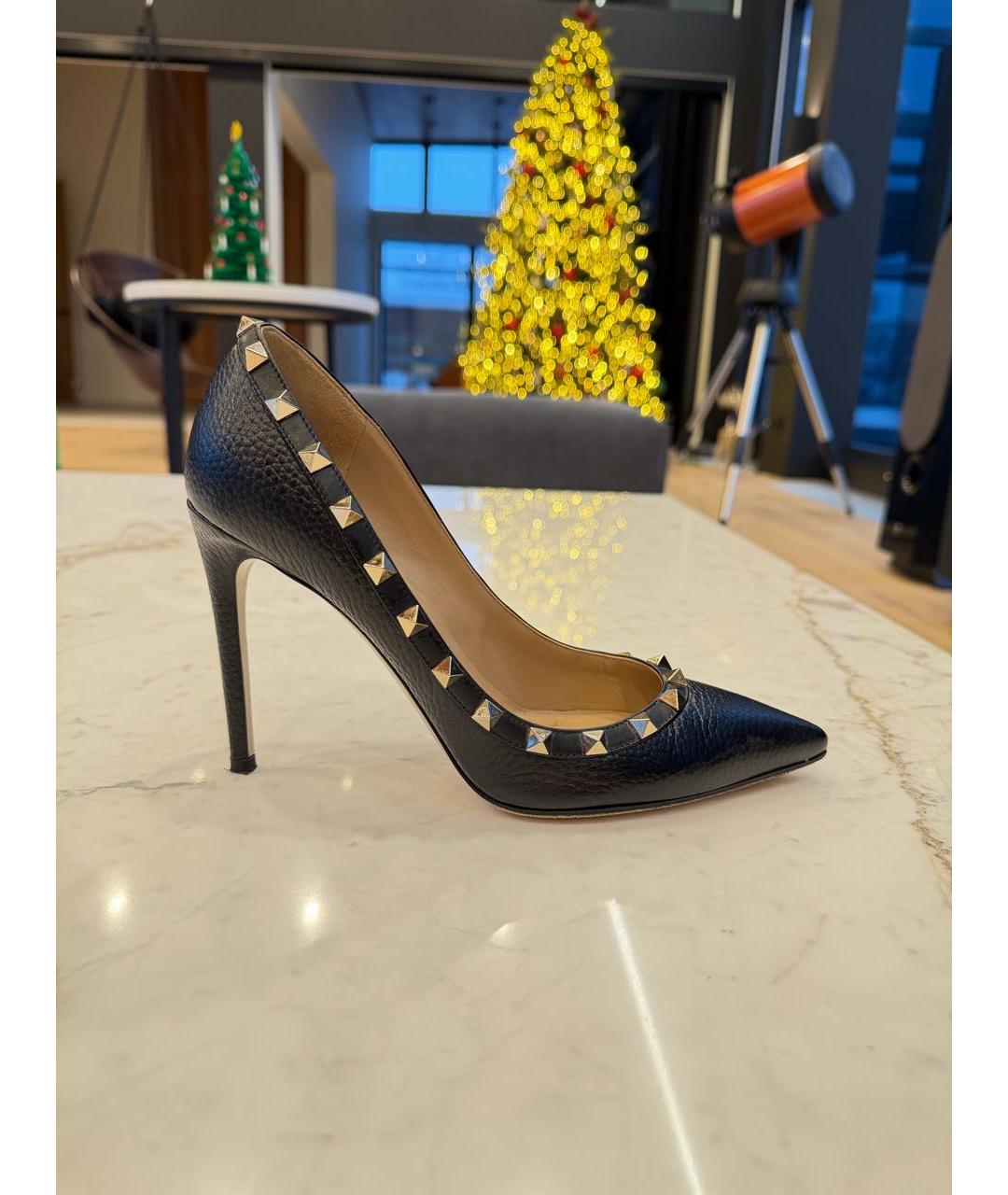 VALENTINO Черные кожаные туфли, фото 6