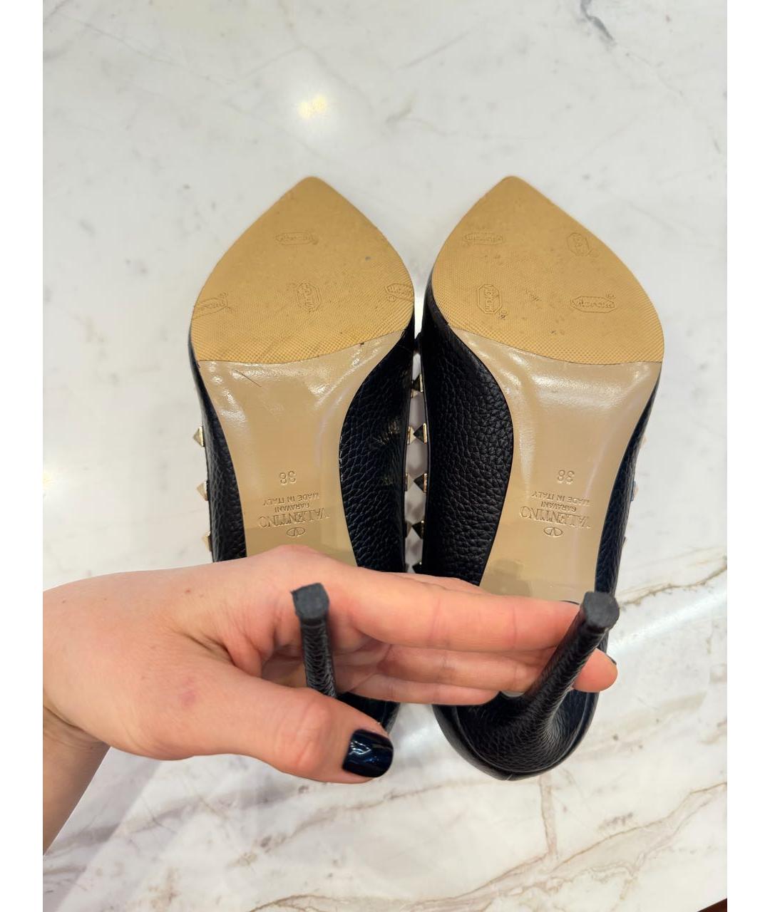 VALENTINO Черные кожаные туфли, фото 5