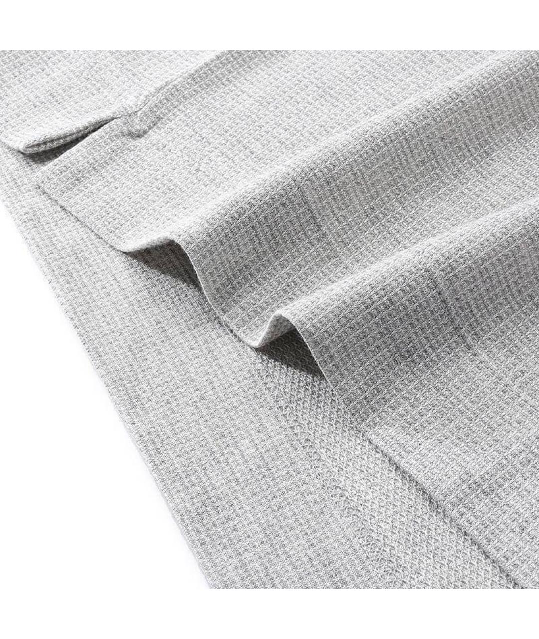 ZEGNA Серое хлопковое поло с длинным рукавом, фото 4