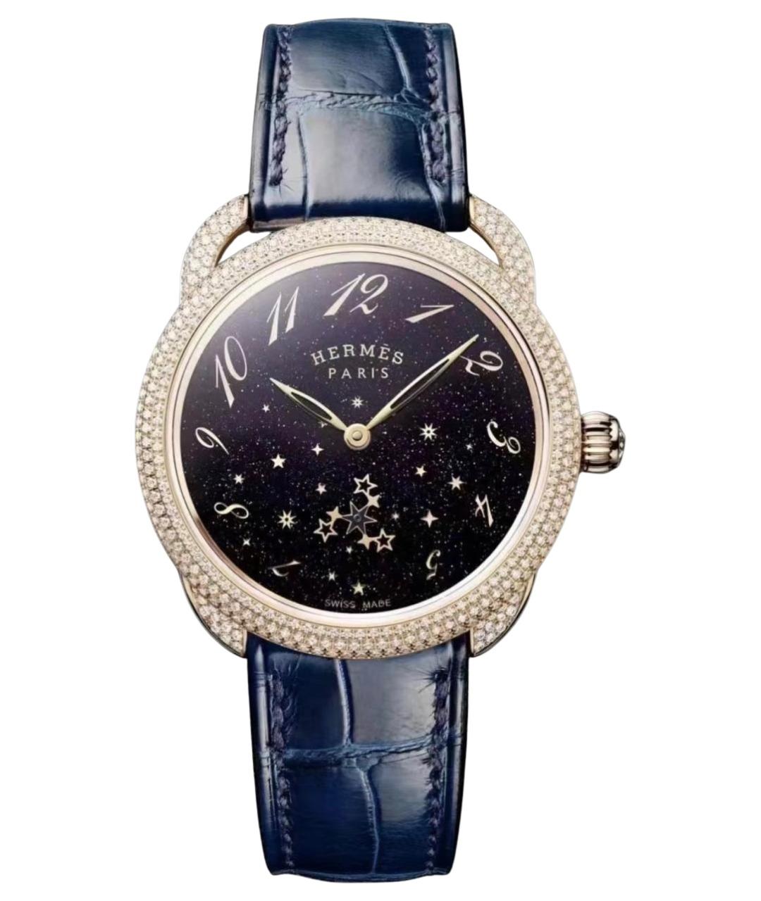 HERMES Черные часы из белого золота, фото 1