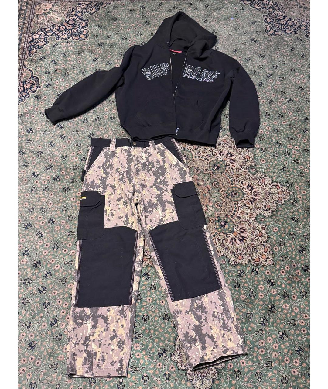 SUPREME Хлопковые прямые джинсы, фото 2