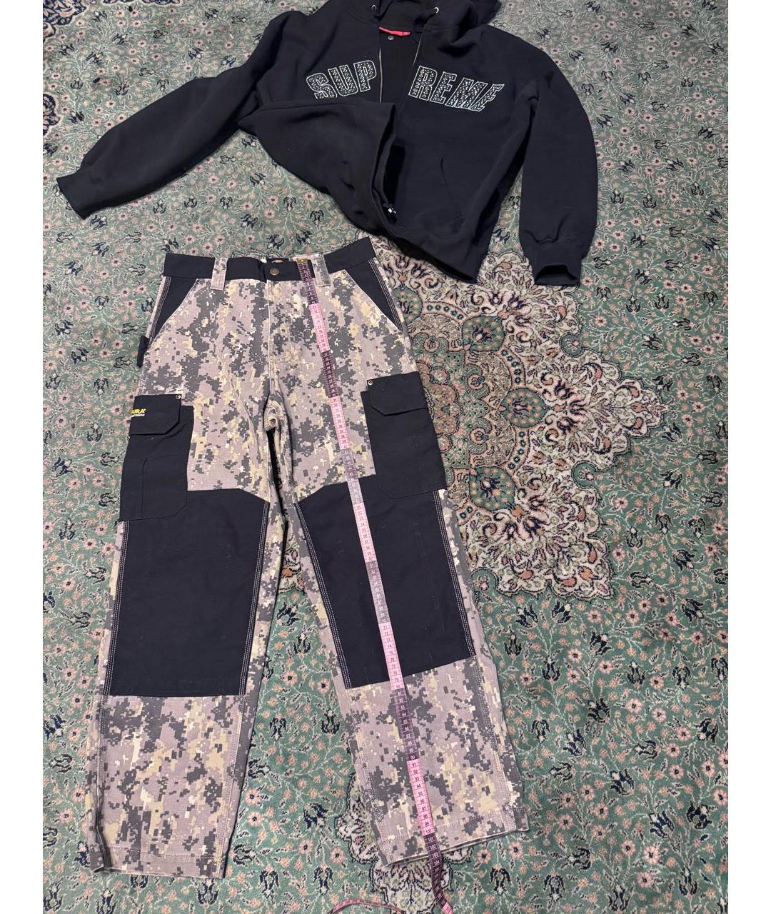 SUPREME Хлопковые прямые джинсы, фото 3