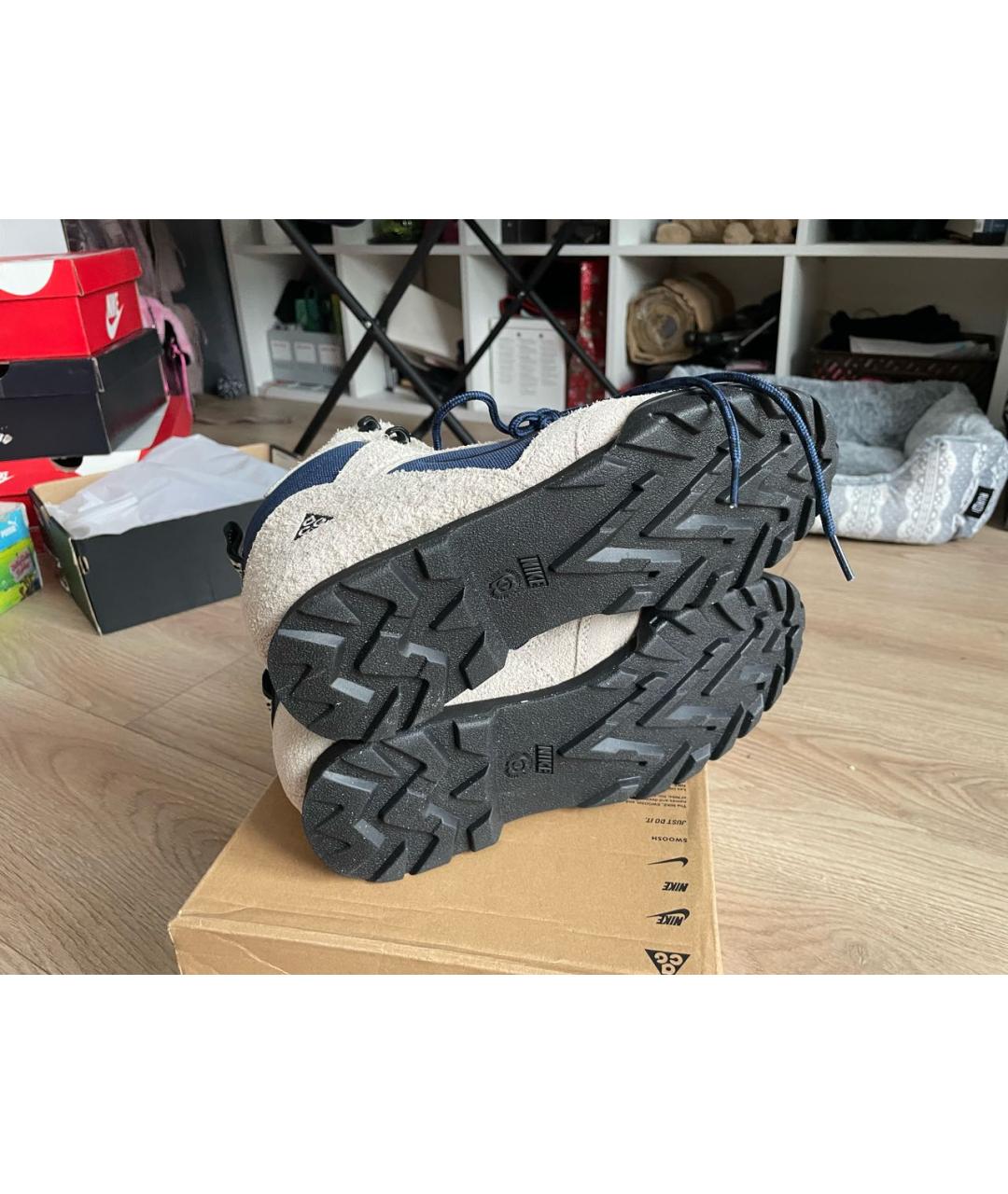 NIKE ACG Бежевые замшевые высокие ботинки, фото 7