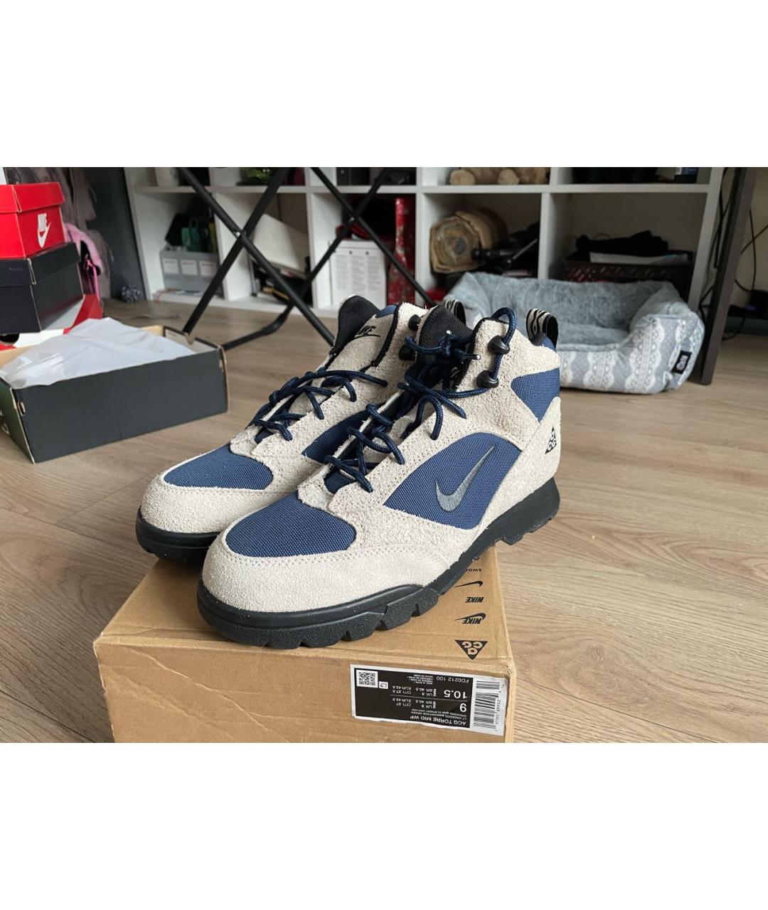 NIKE ACG Бежевые замшевые высокие ботинки, фото 5