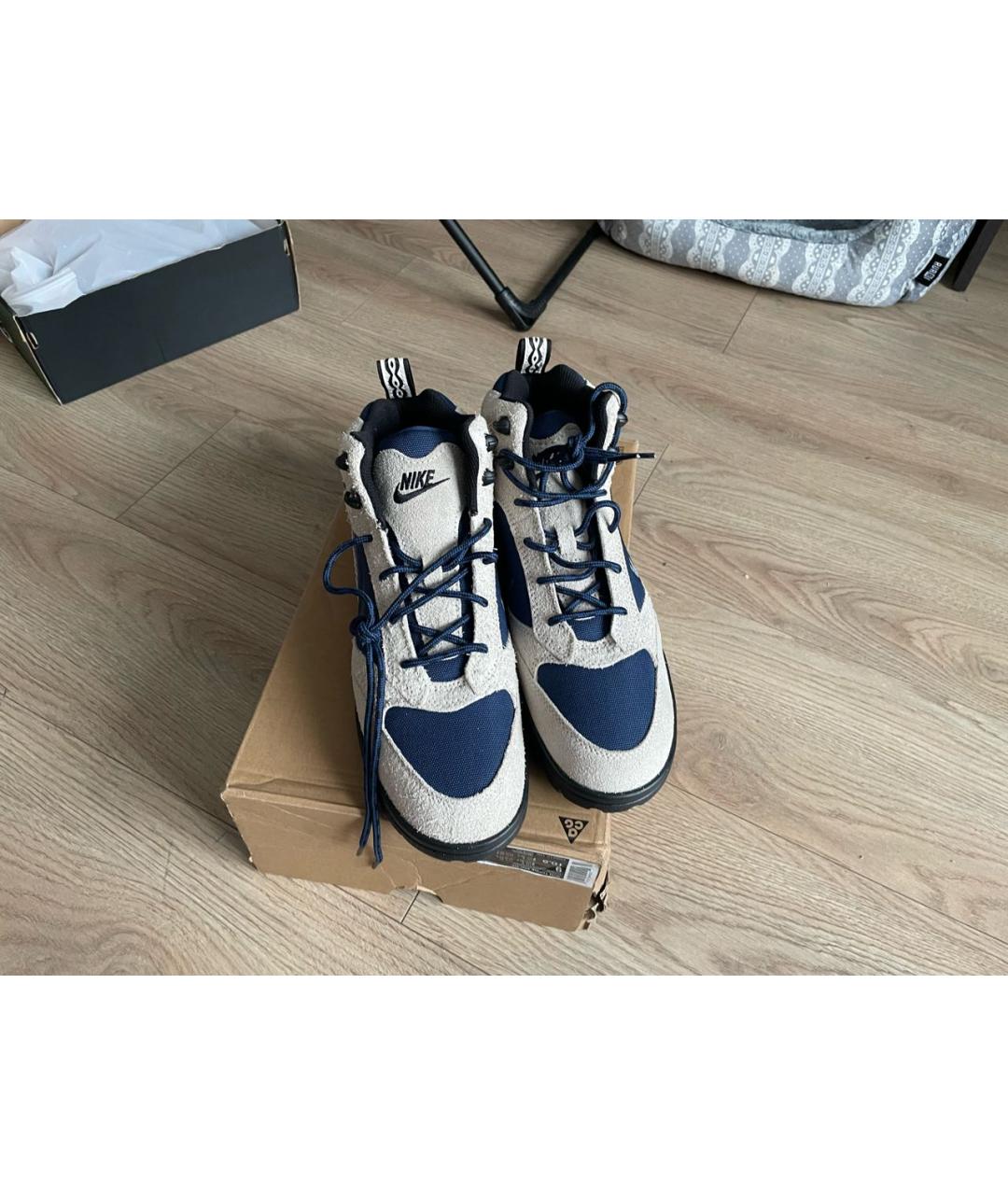 NIKE ACG Бежевые замшевые высокие ботинки, фото 3