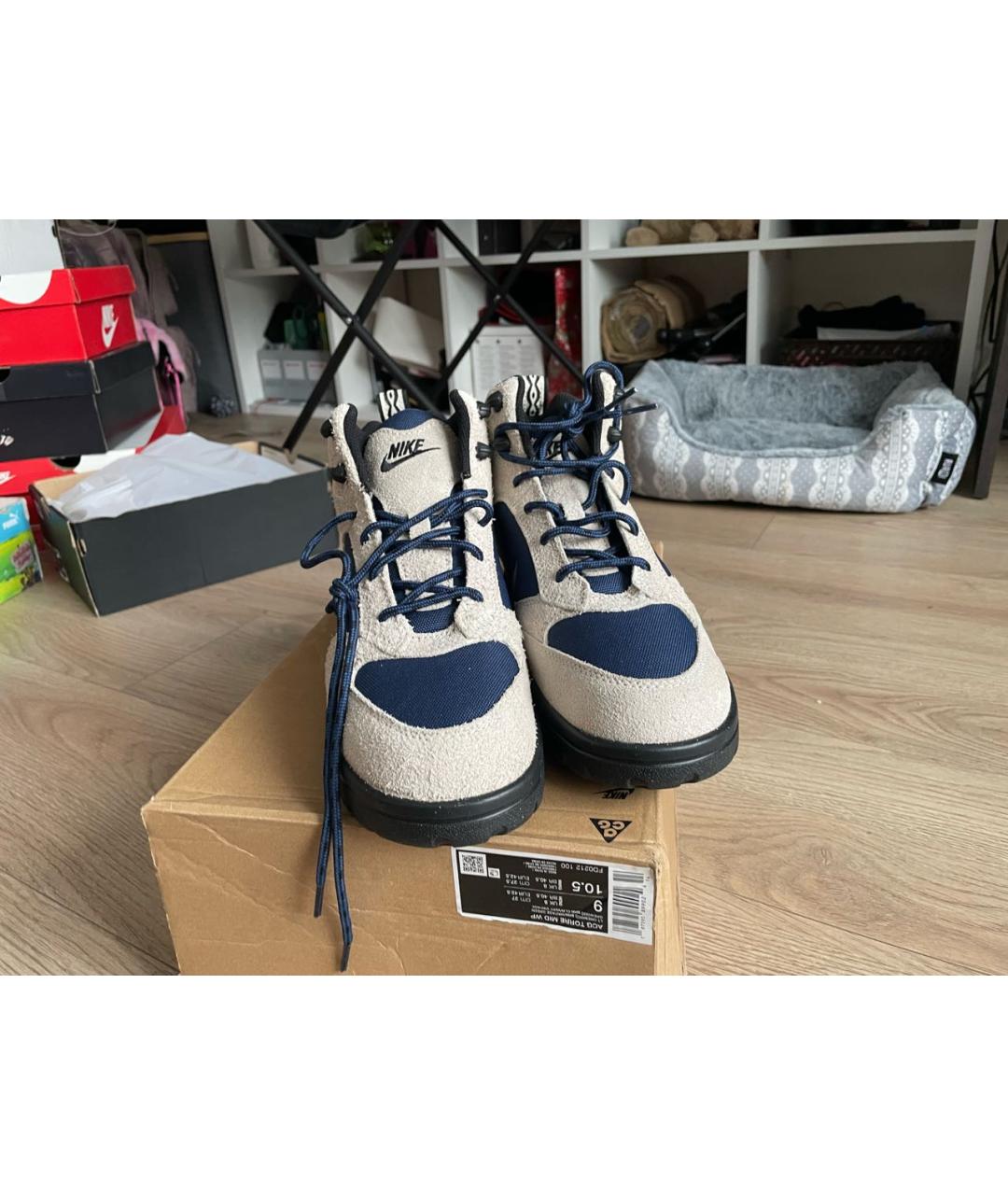 NIKE ACG Бежевые замшевые высокие ботинки, фото 2