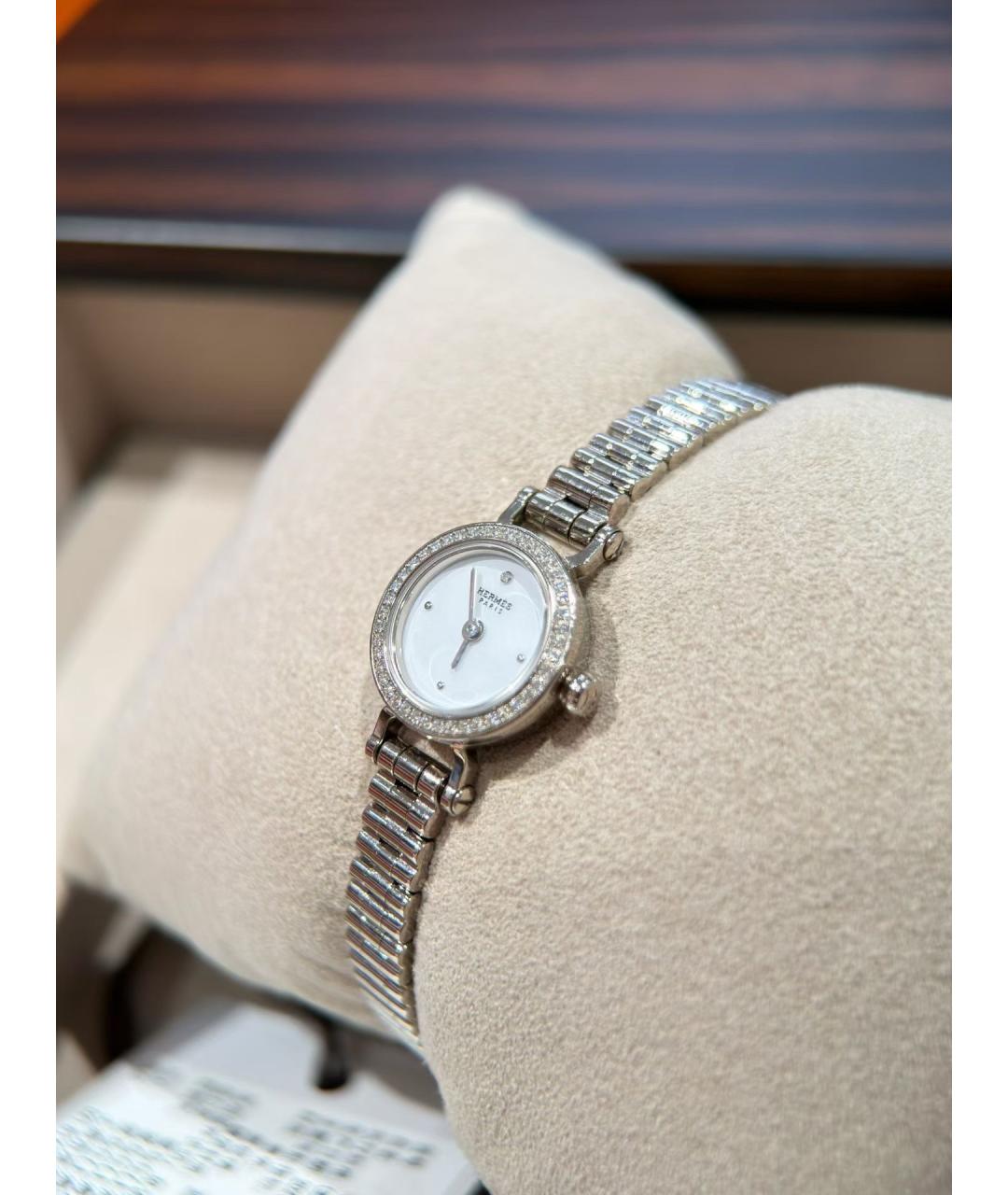 HERMES Серебряные часы из белого золота, фото 3
