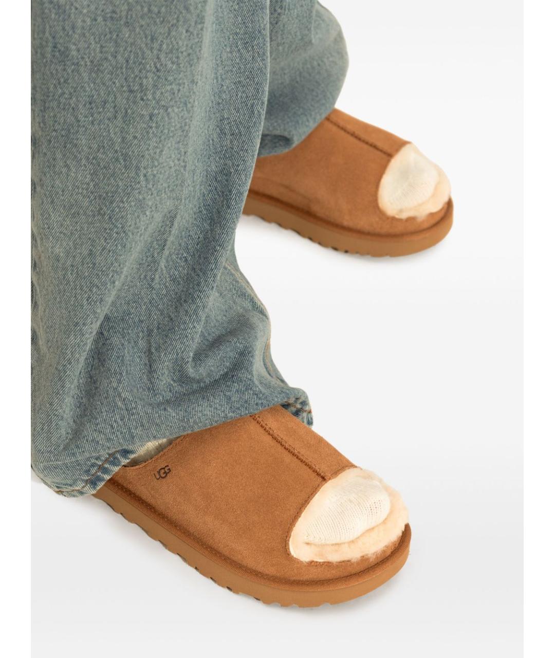 UGG AUSTRALIA Бежевые замшевые мюли, фото 6