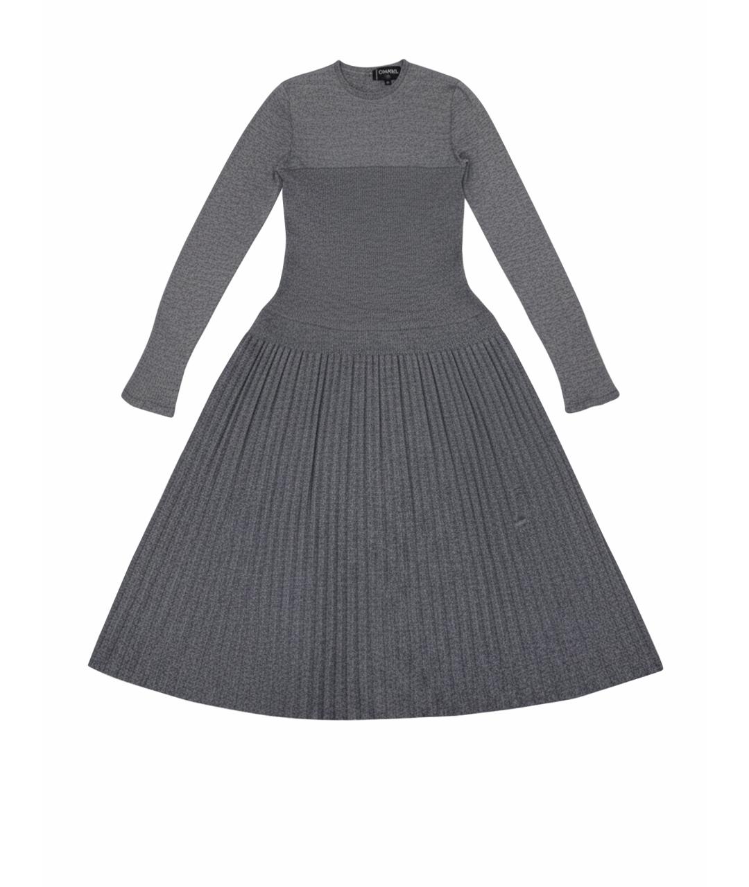 CHANEL Серое кашемировое повседневное платье, фото 6