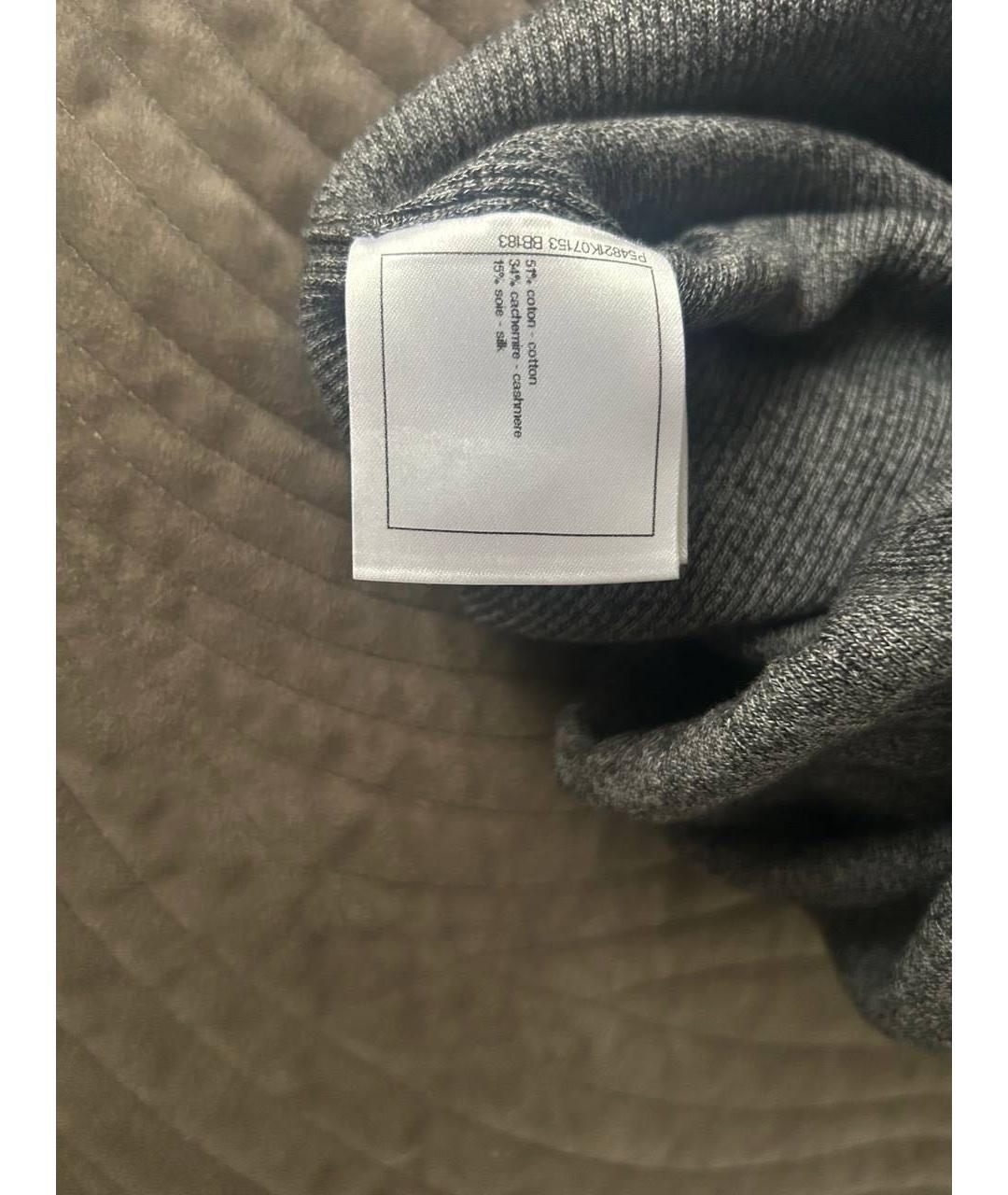 CHANEL Серое кашемировое повседневное платье, фото 3