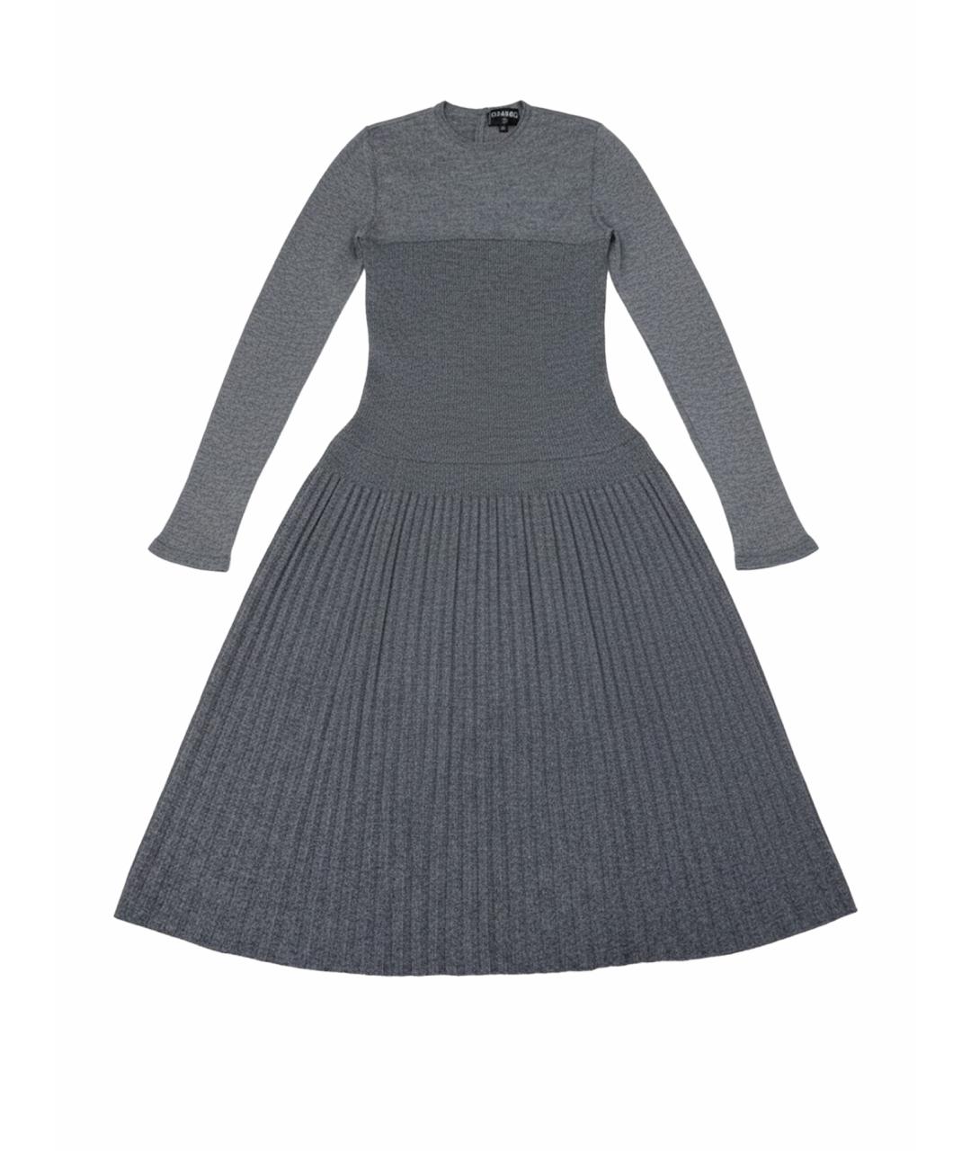 CHANEL Серое кашемировое повседневное платье, фото 1