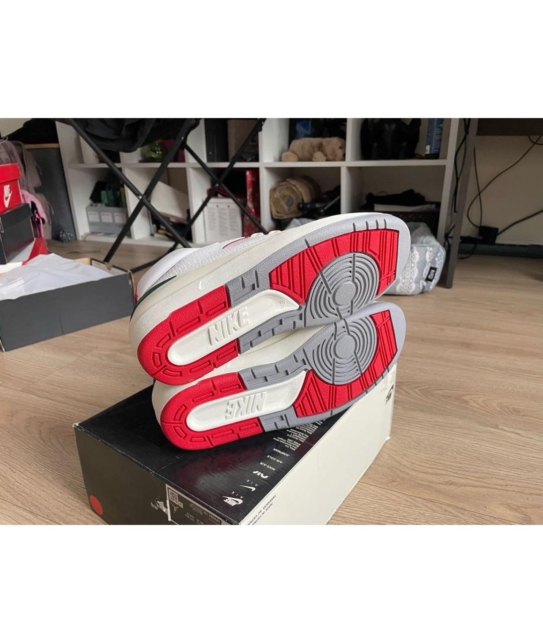 JORDAN Белые кожаные высокие кроссовки / кеды, фото 7