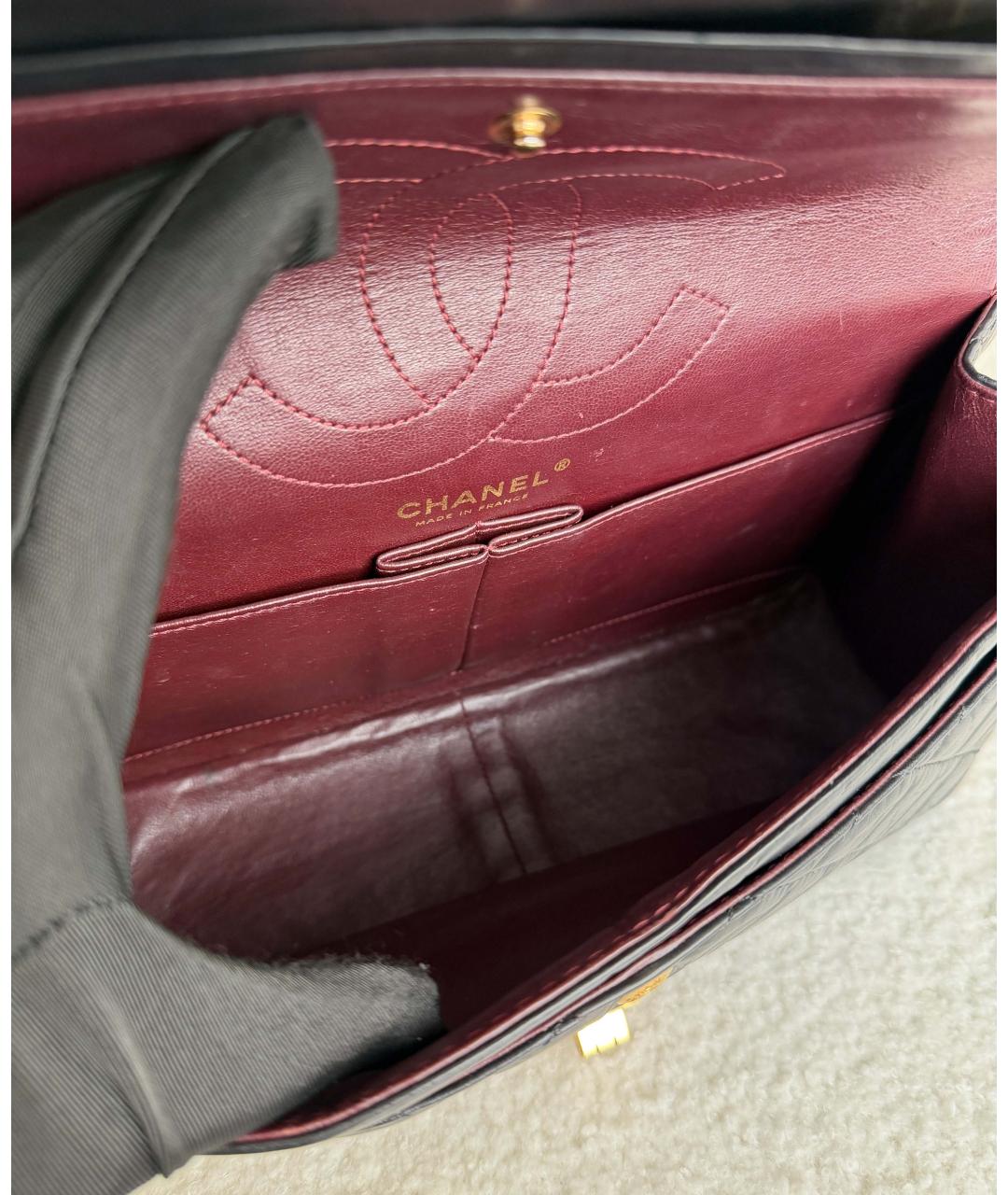 CHANEL Черная кожаная сумка через плечо, фото 8