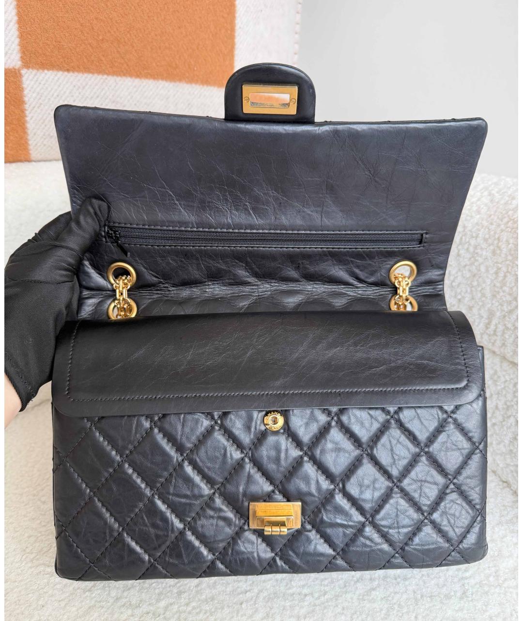 CHANEL Черная кожаная сумка через плечо, фото 6