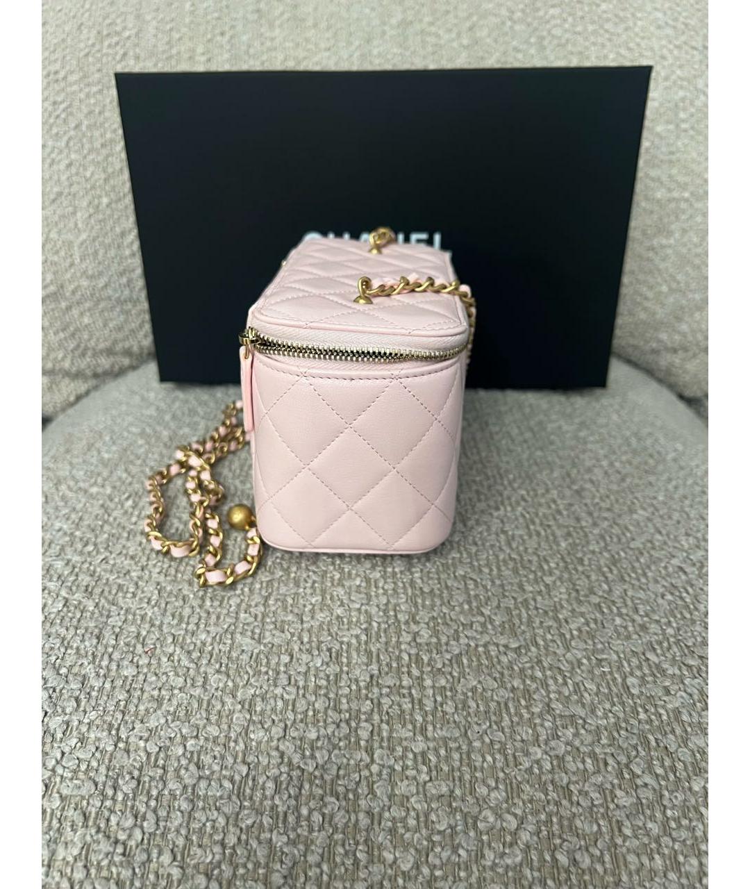 CHANEL Розовая кожаная сумка через плечо, фото 2