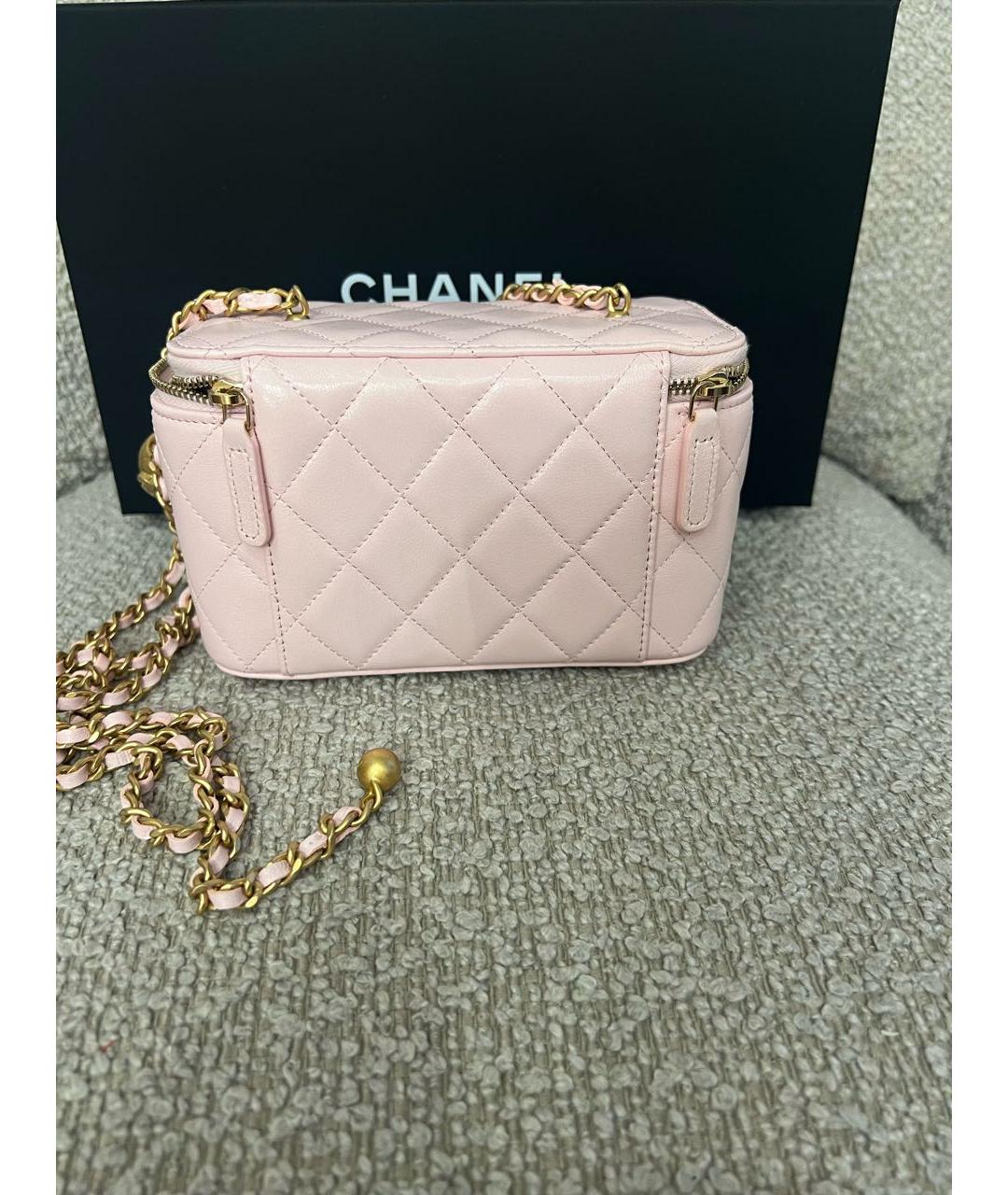 CHANEL Розовая кожаная сумка через плечо, фото 3
